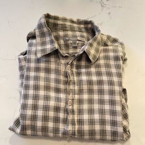 Bonpoint Brown snd Cream plaid button down shirt